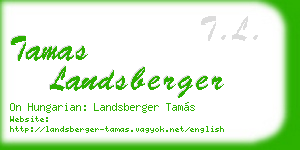 tamas landsberger business card